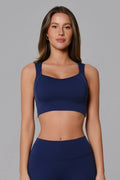 Allison Plunge Sports Bra - Soft Navy
