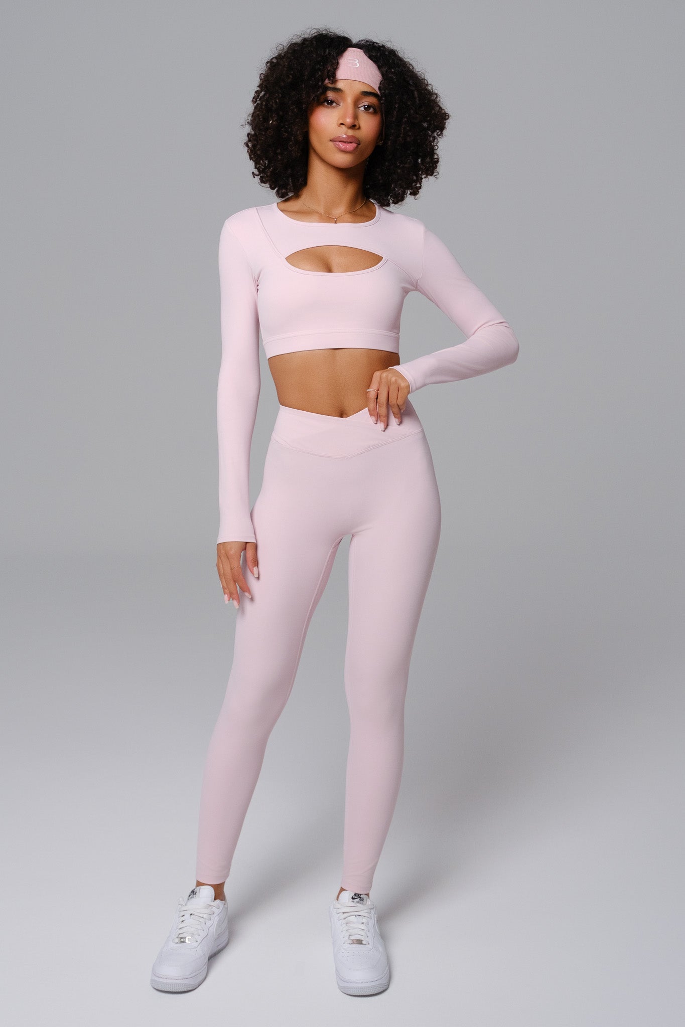 Ashley Long Sleeve Top - Blush Pink