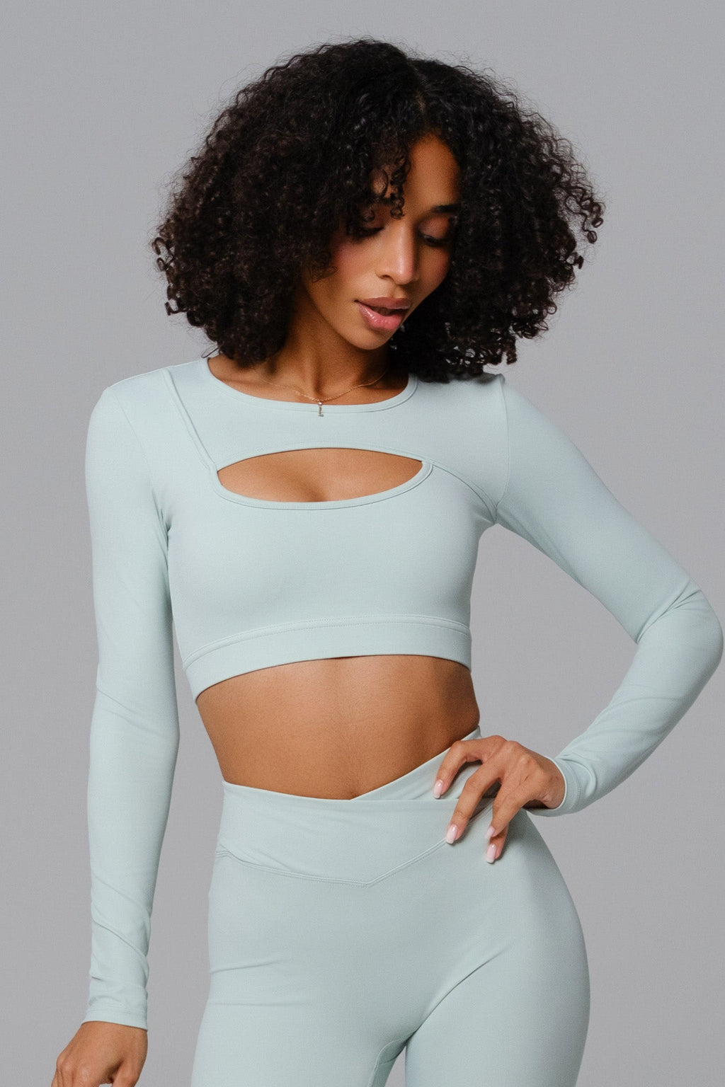 Ashley Long Sleeve Top - Mint