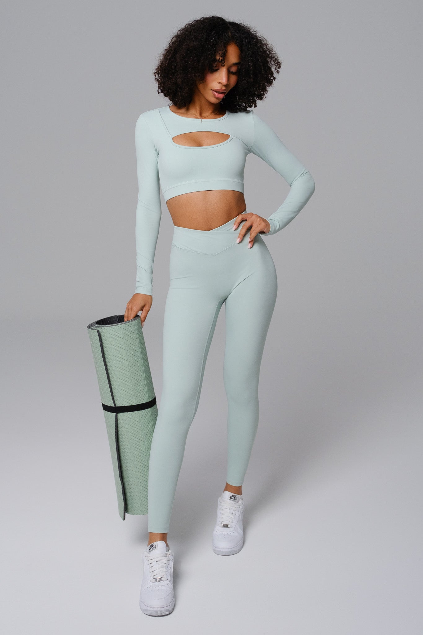 Ashley Long Sleeve Top - Mint