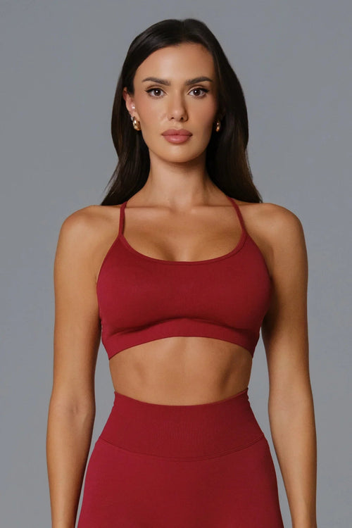 Briana Sports Bra - Maroon