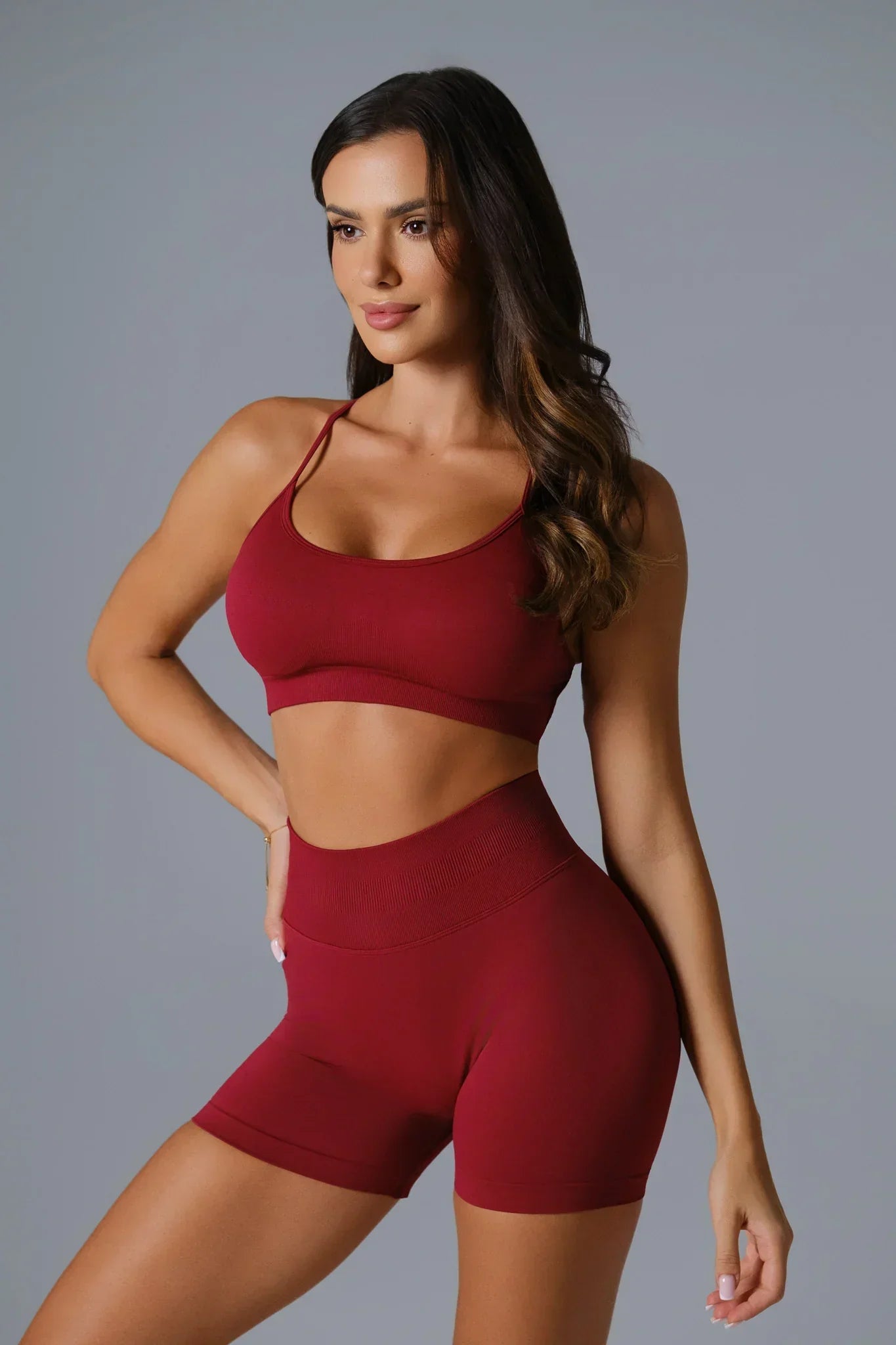Briana Sports Bra - Maroon