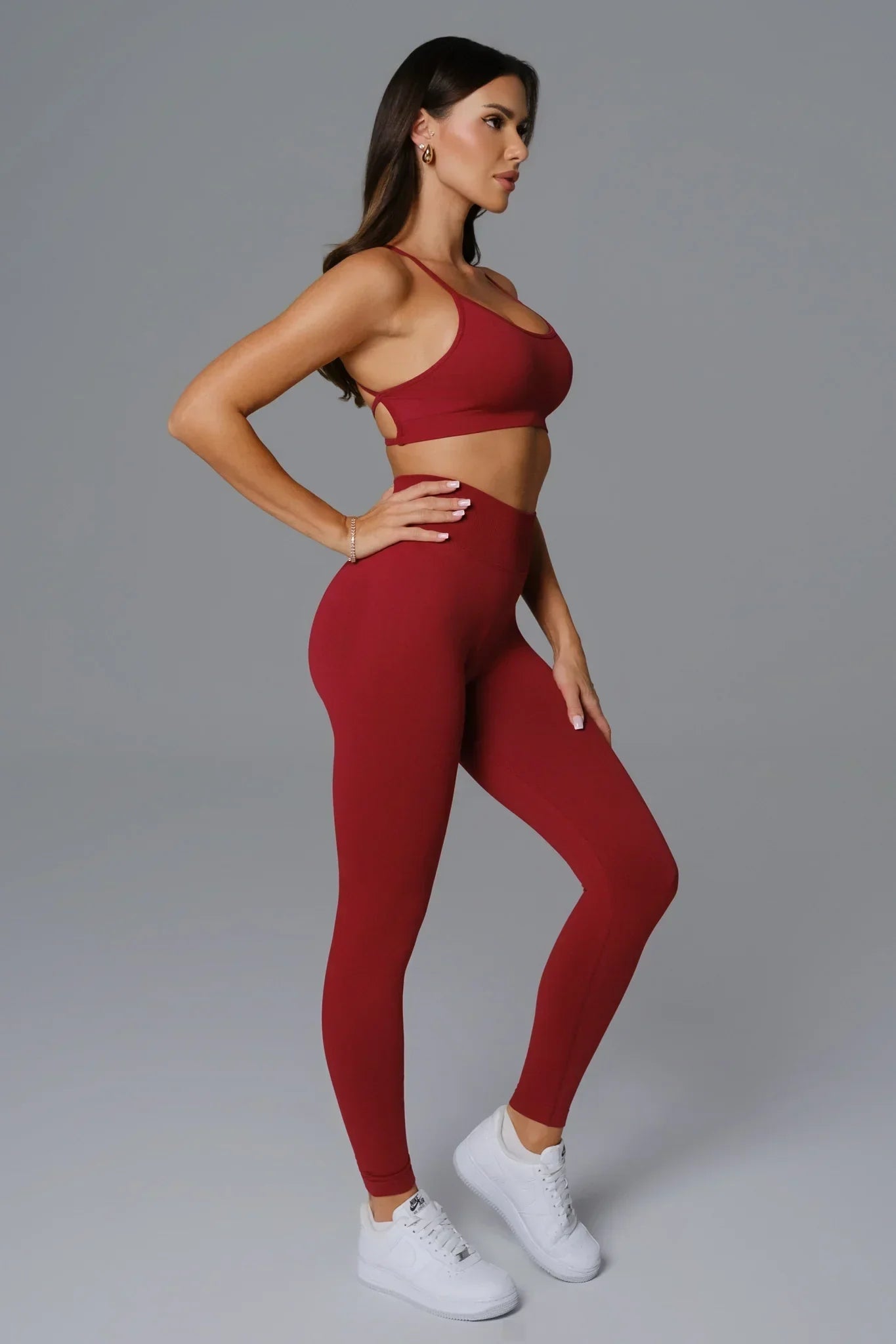 Briana Leggings - Maroon