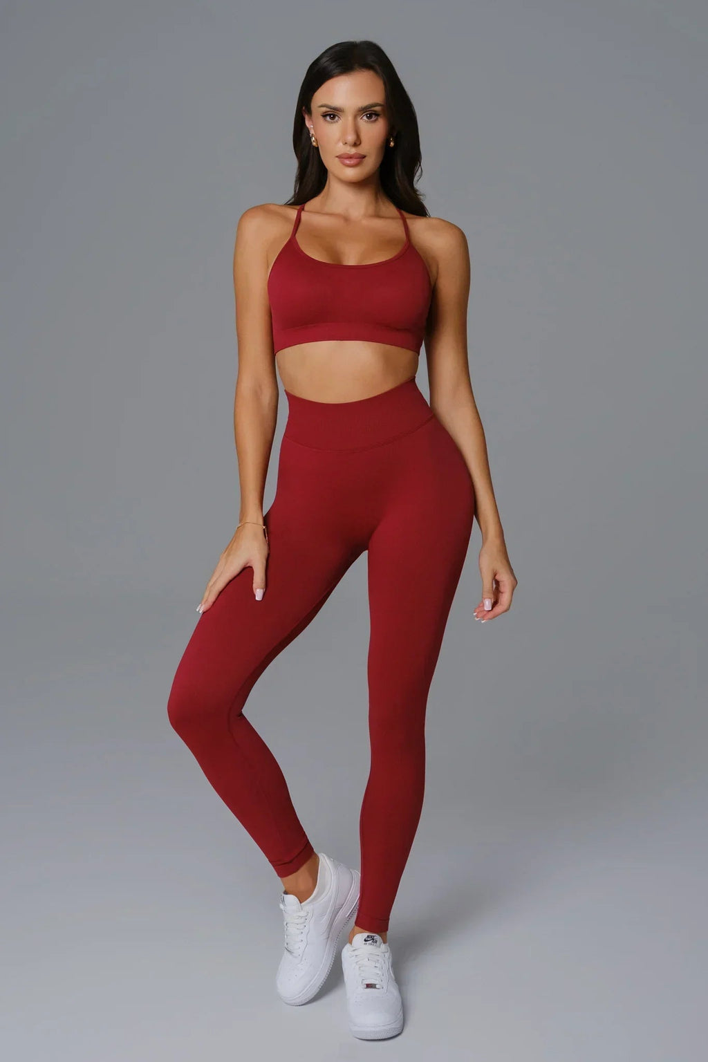 Briana Sports Bra - Maroon