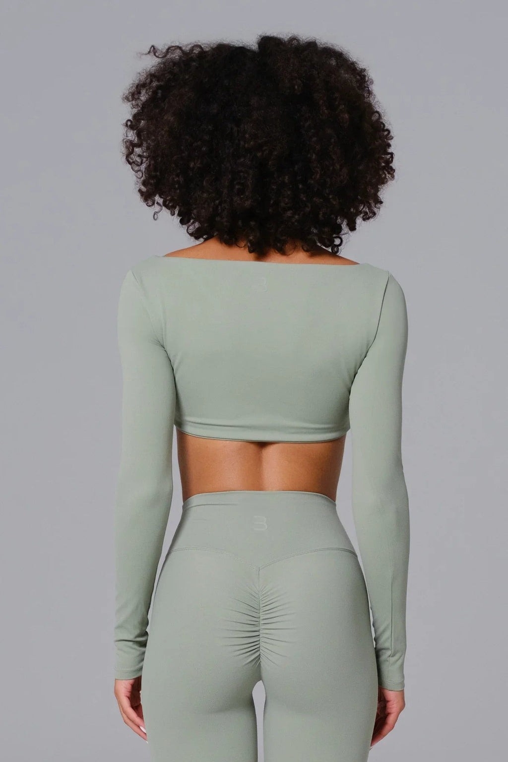 Top Manga Longa Camila - Verde Musgo