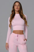 Ellie Long Sleeve Top - Misty Rose