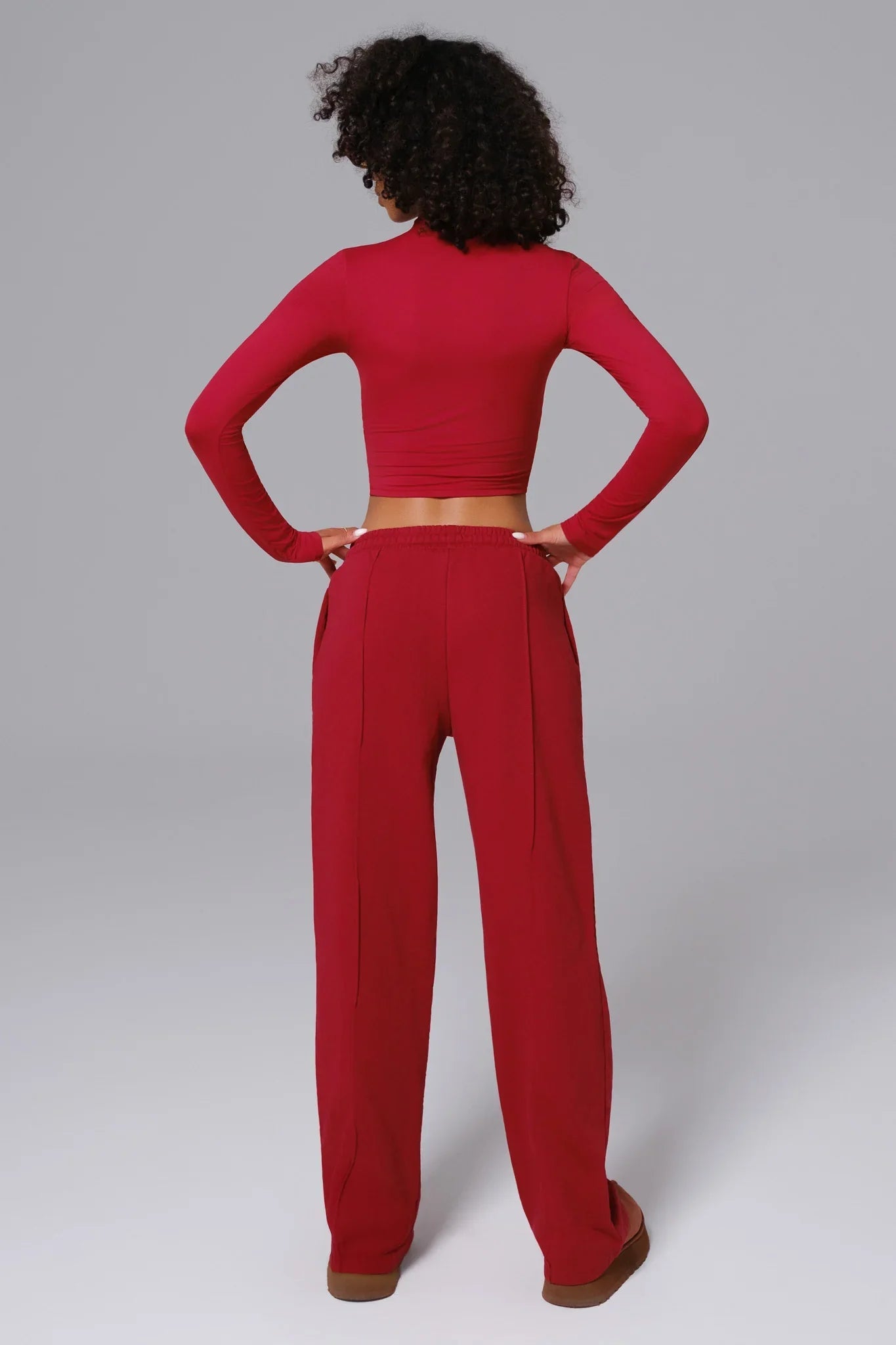 Ellie Long Sleeve Top - Maroon