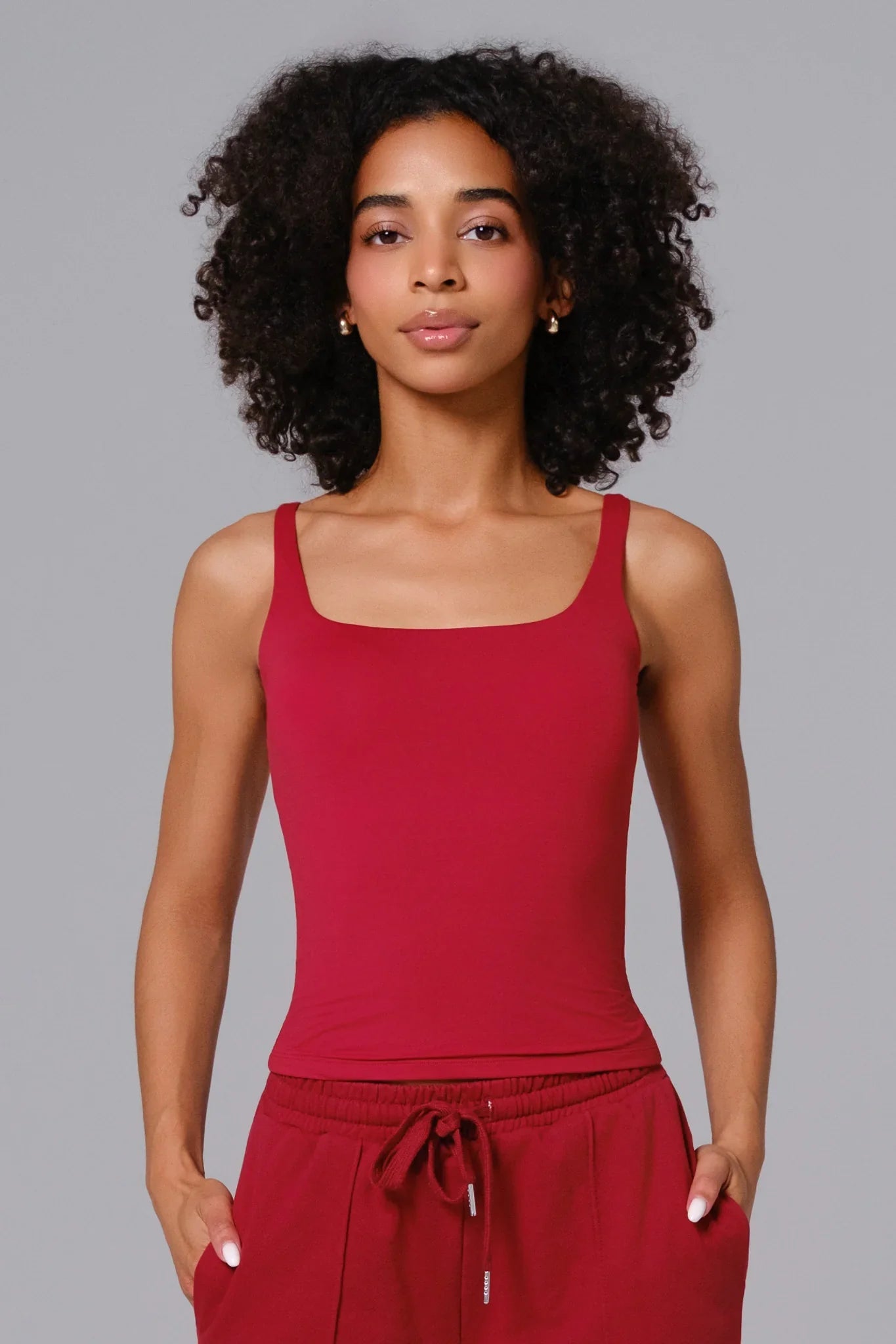 Ellie Sleeveless Top - Maroon