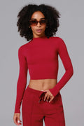 Ellie Long Sleeve Top - Maroon