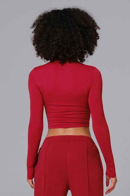 Blusa Manga Longa Ellie - Bordô