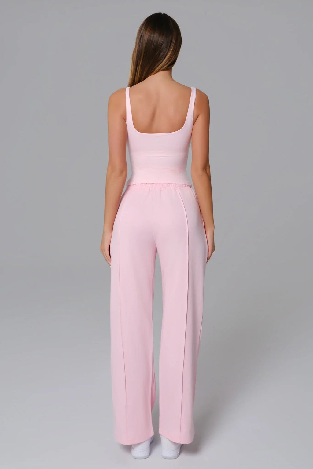 Conjunto Ellie Manga Curta - Rosa Claro