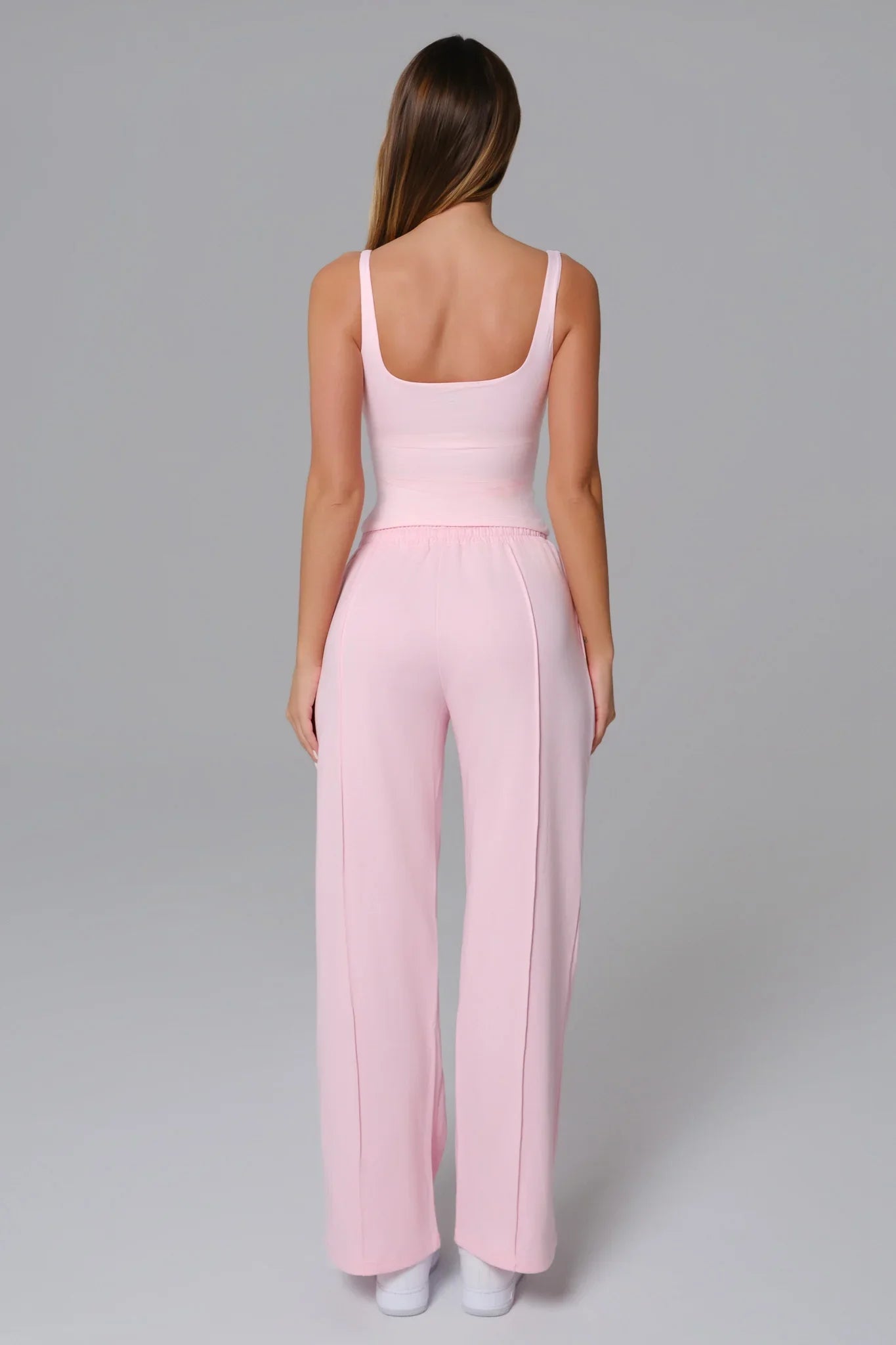 Conjunto Ellie Manga Curta - Rosa Claro