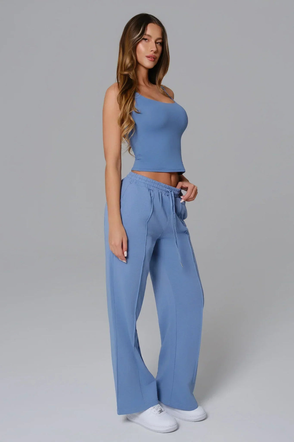 Conjunto Ellie Manga Curta - Azul
