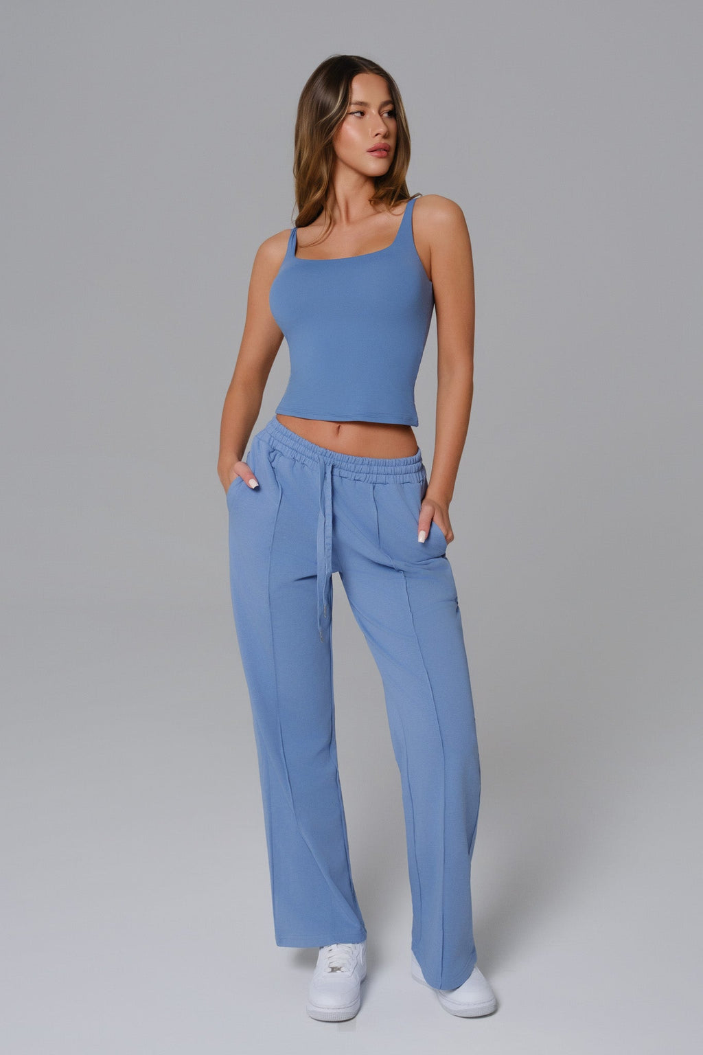 Conjunto Ellie Manga Curta - Azul