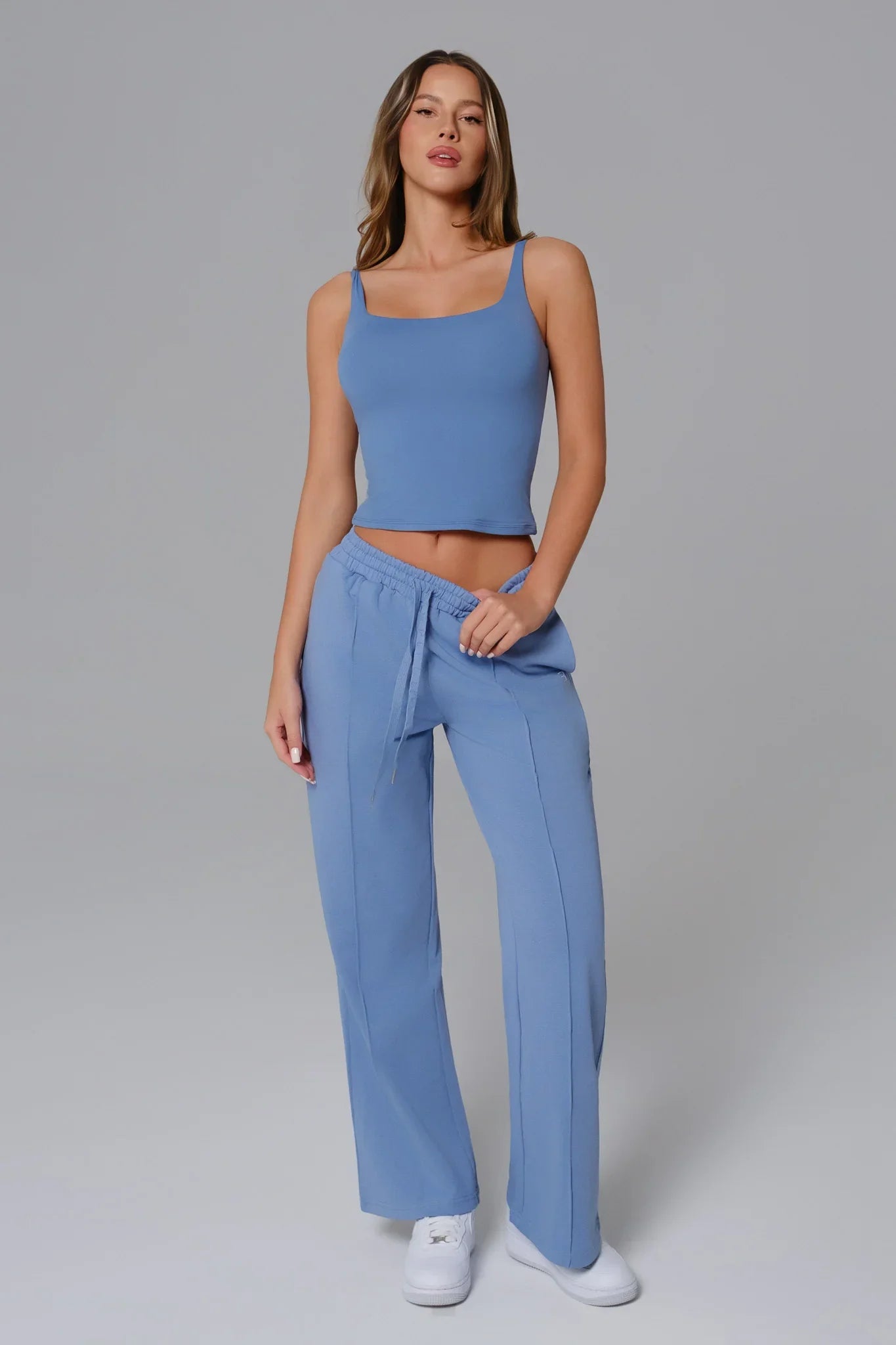 Conjunto Ellie Manga Curta - Azul