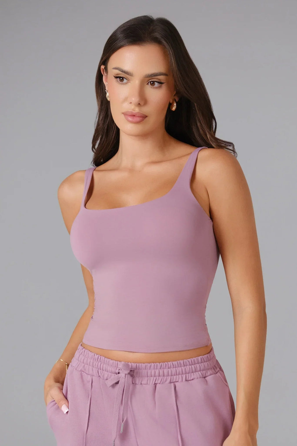 Ellie Sleeveless Top - Mauve Mist