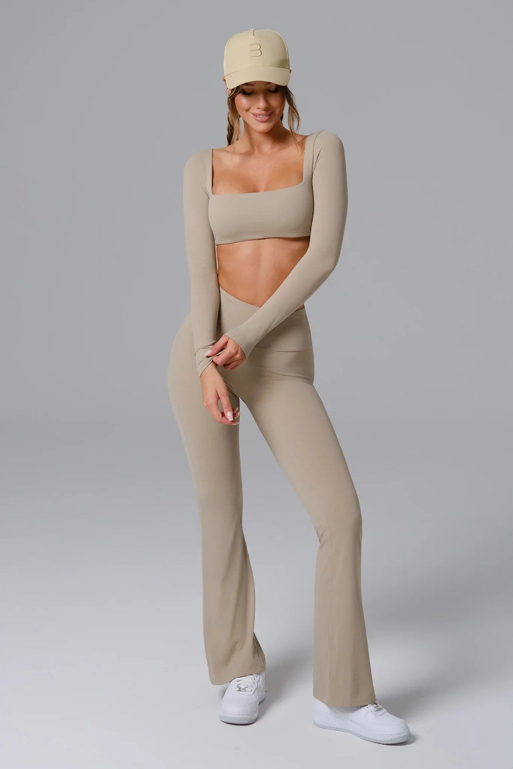 Conjunto Haven Manga Longa - Bege