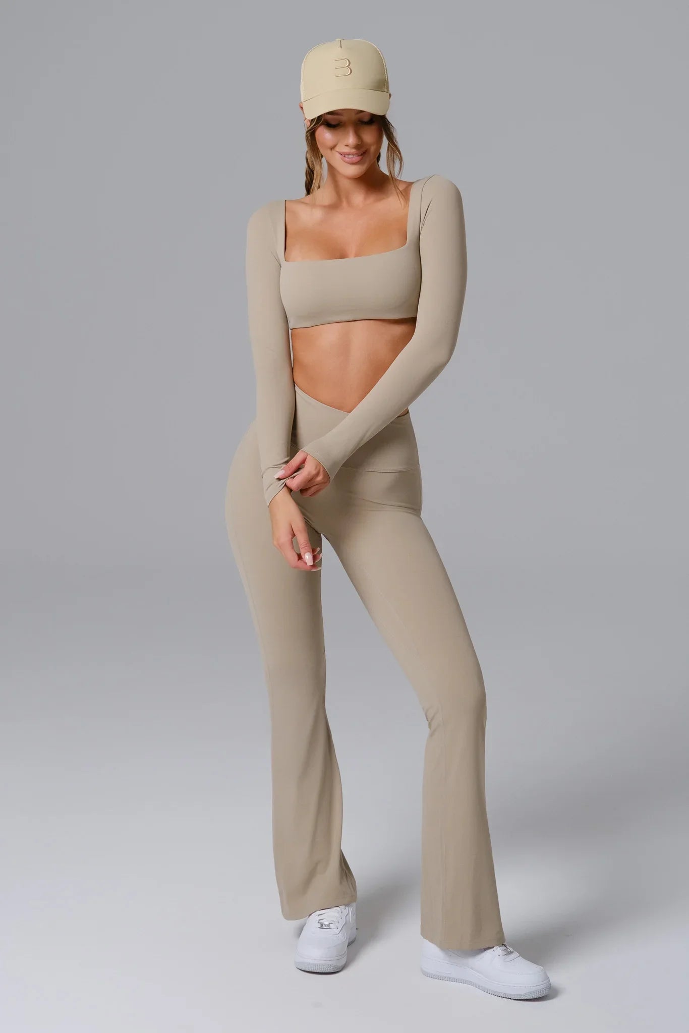 Conjunto Haven Manga Longa - Bege