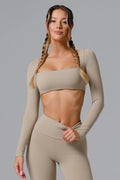 Haven Crop Top - Almond Tan