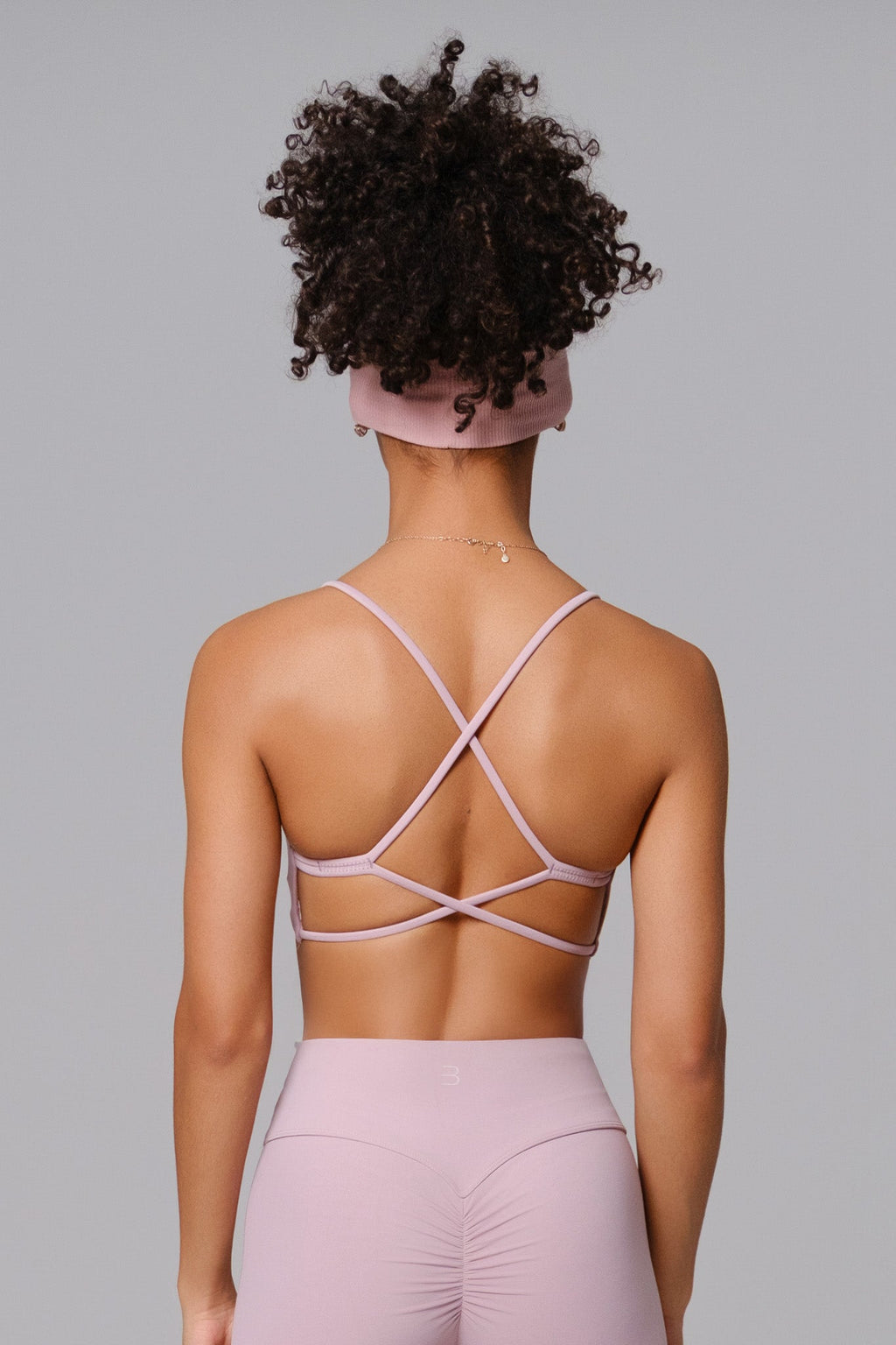 Nicole Strappy Sports Bra - Rose Quartz