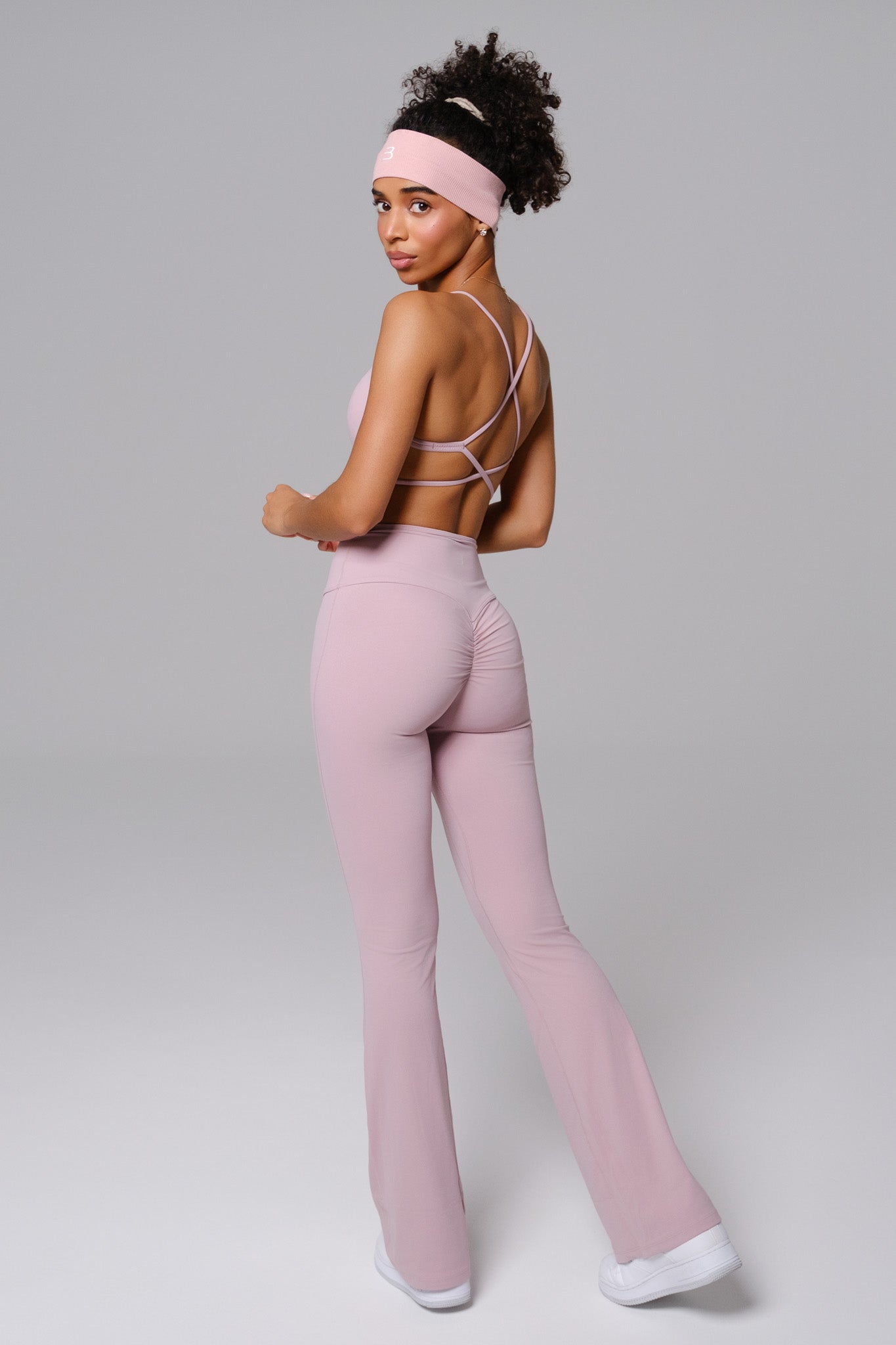 Nicole Strappy Sports Bra - Rose Quartz