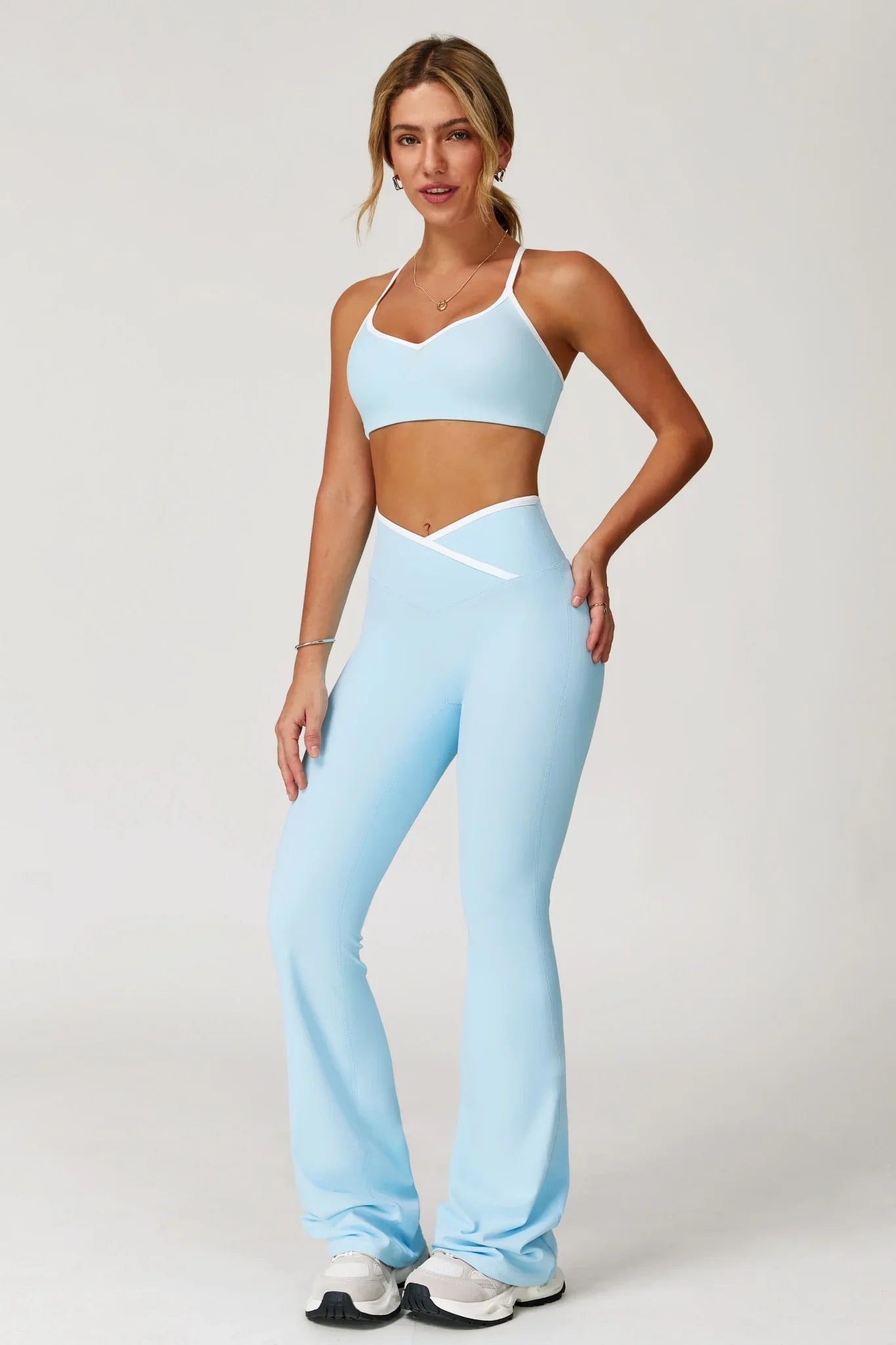 Isabelle Flare Leggings - Mist Blue (FINAL SALE)
