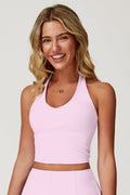 Kylie Halter Crop Top - Pastel Pink (FINAL SALE)