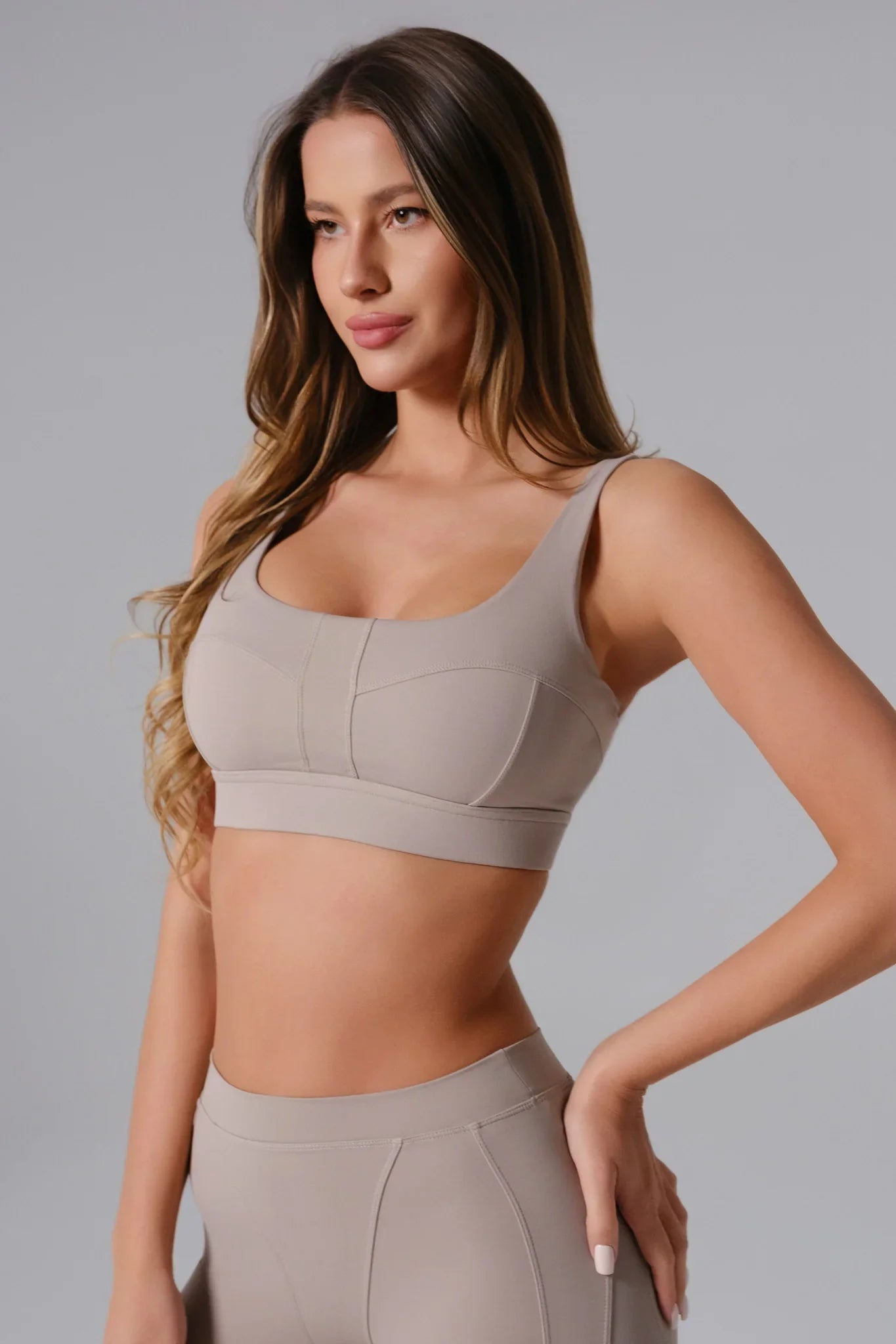 Marcella Sports Bra - Greige (FINAL SALE)