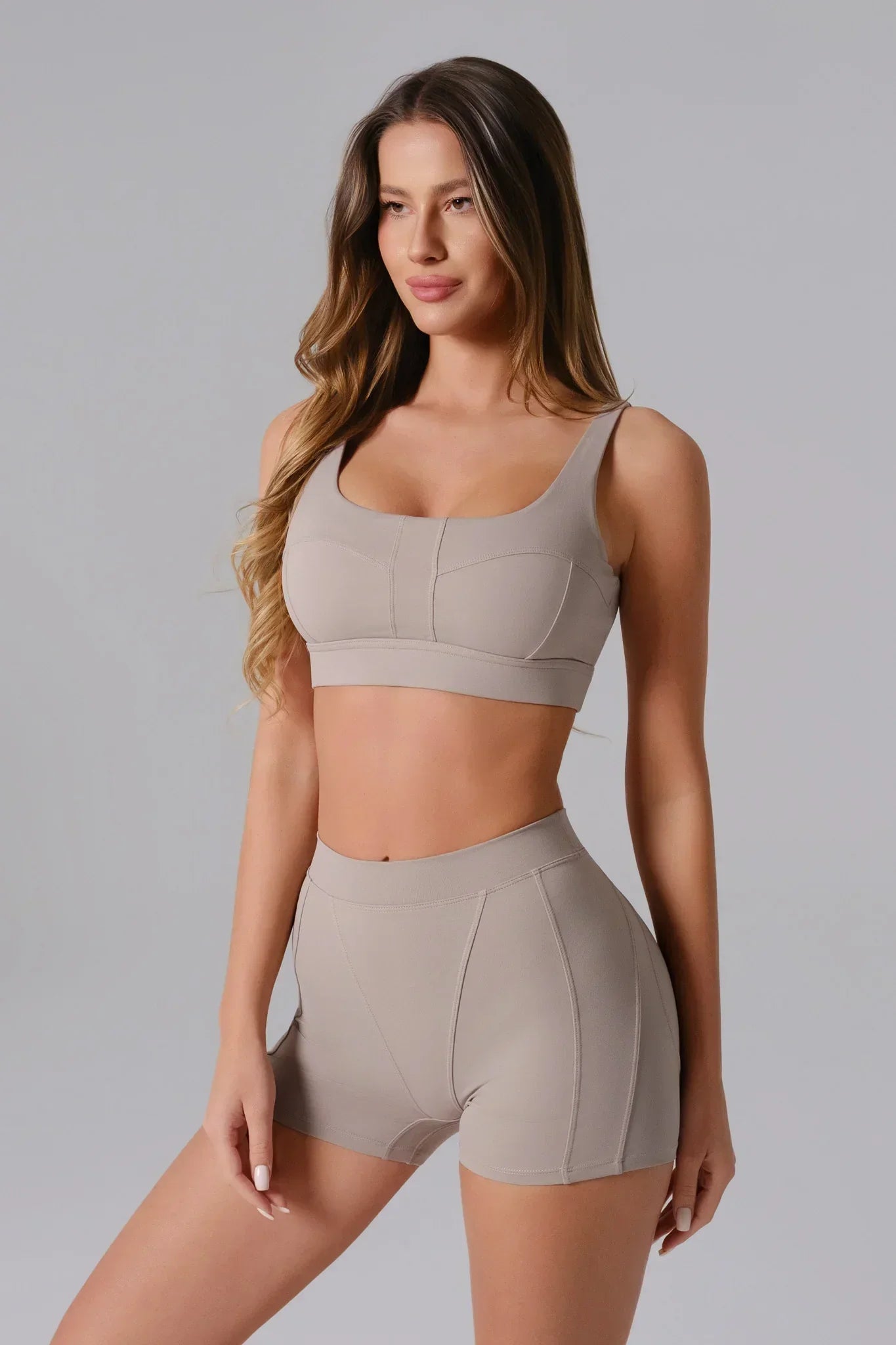 Marcella Sports Bra - Greige (FINAL SALE)