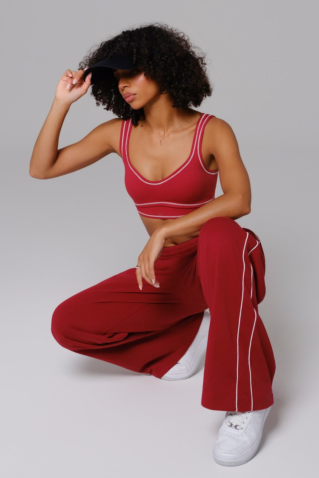 Conjunto Nadine Moletom - Rosa Cranberry