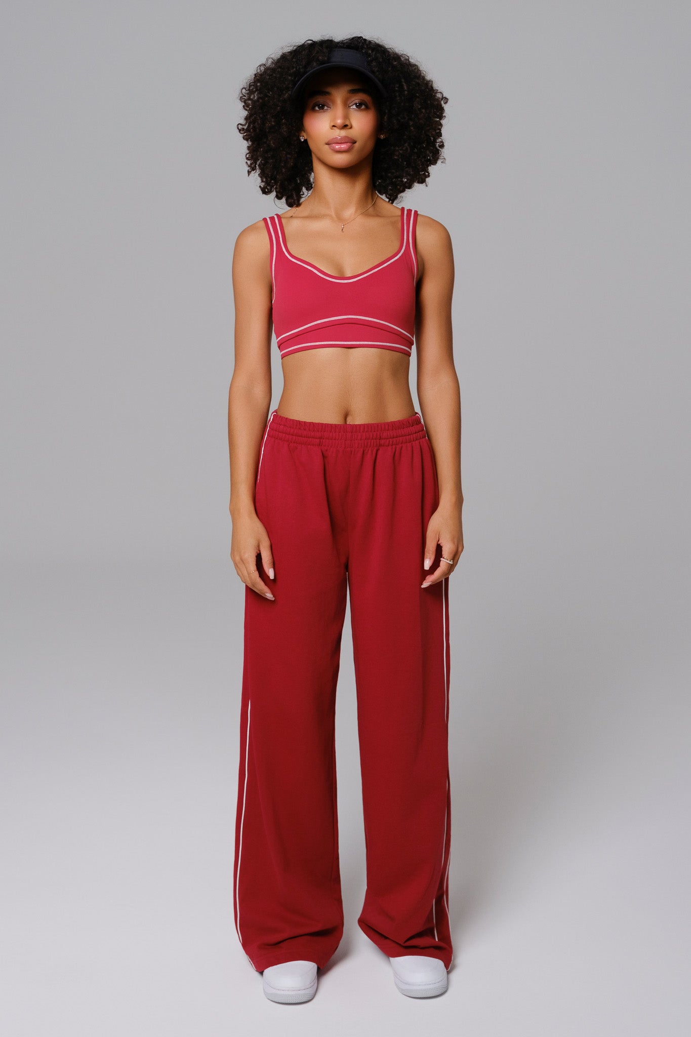 Conjunto Nadine Moletom - Rosa Cranberry