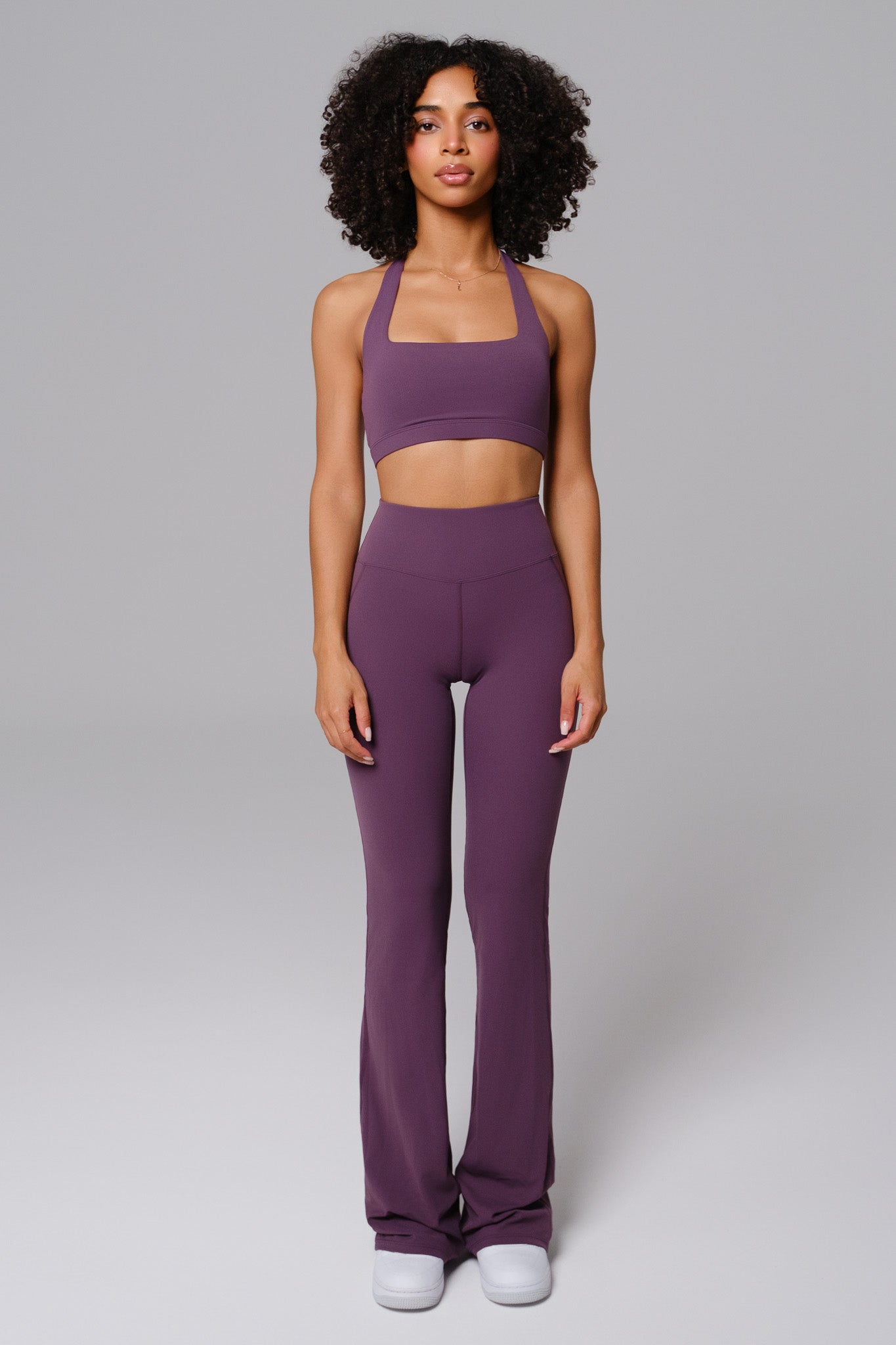 Nicole Flare Leggings - Aubergine