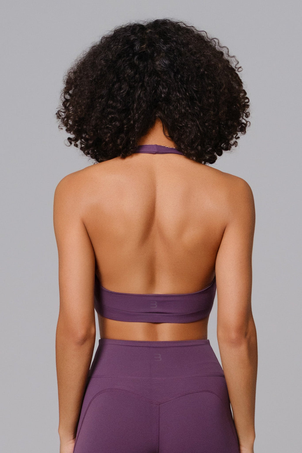 Nicole Halter Sports Bra - Aubergine