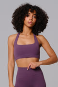 Nicole Halter Sports Bra - Aubergine