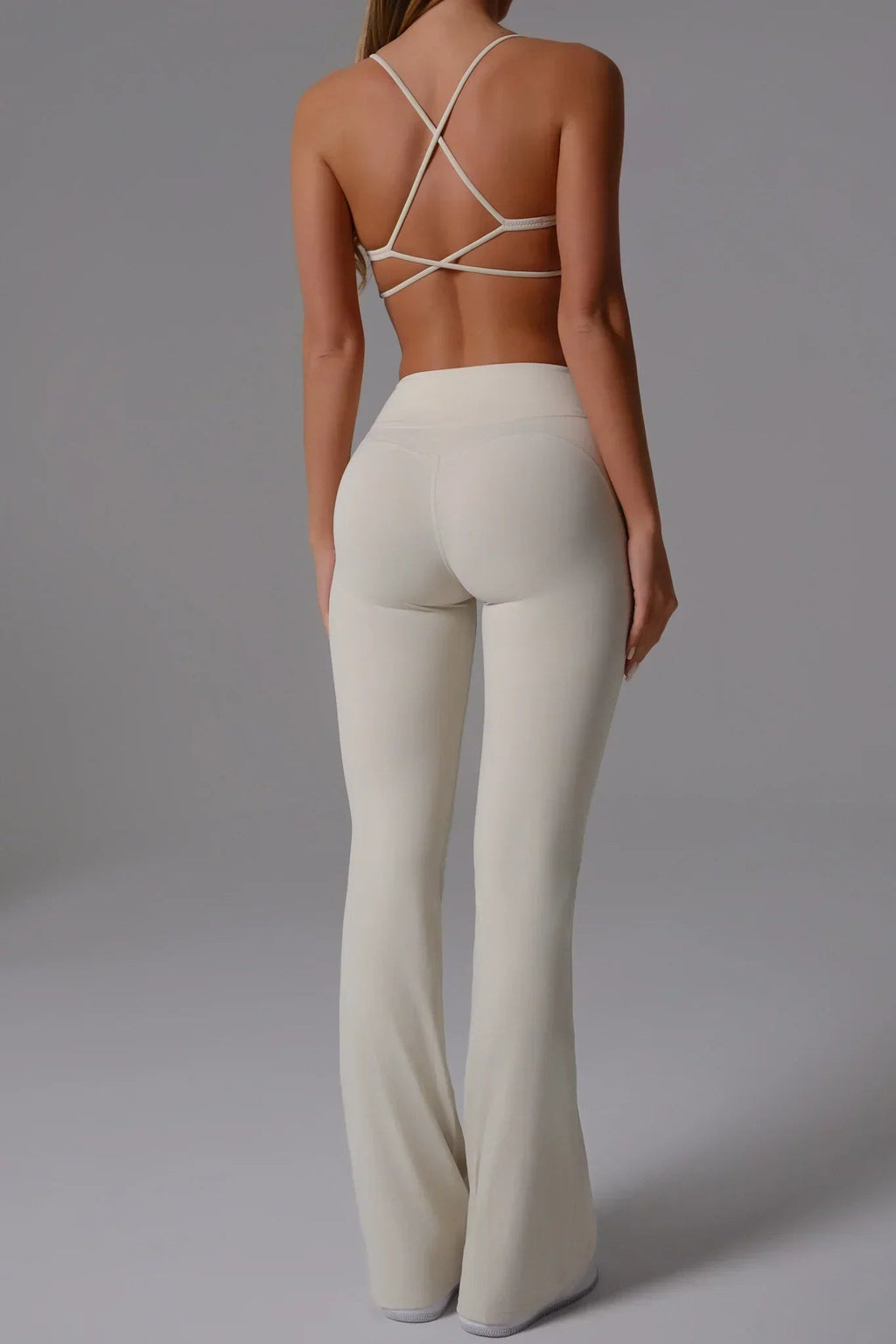 Nicole Flare Leggings - Oatmilk