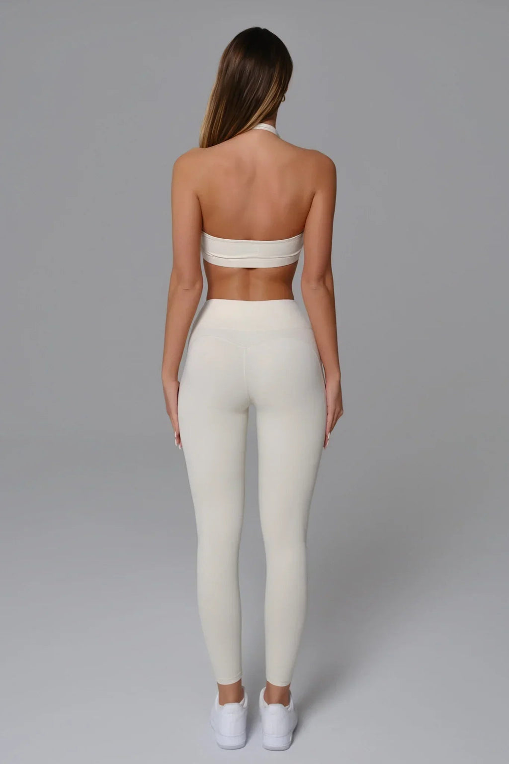 Nicole Halter Sports Bra - Oatmilk