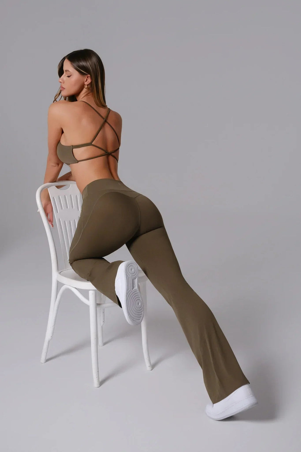 Nicole Flare Leggings - Sagewood