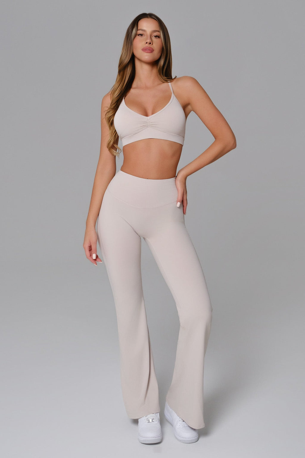 Samantha Flare Leggings - Soft Cream