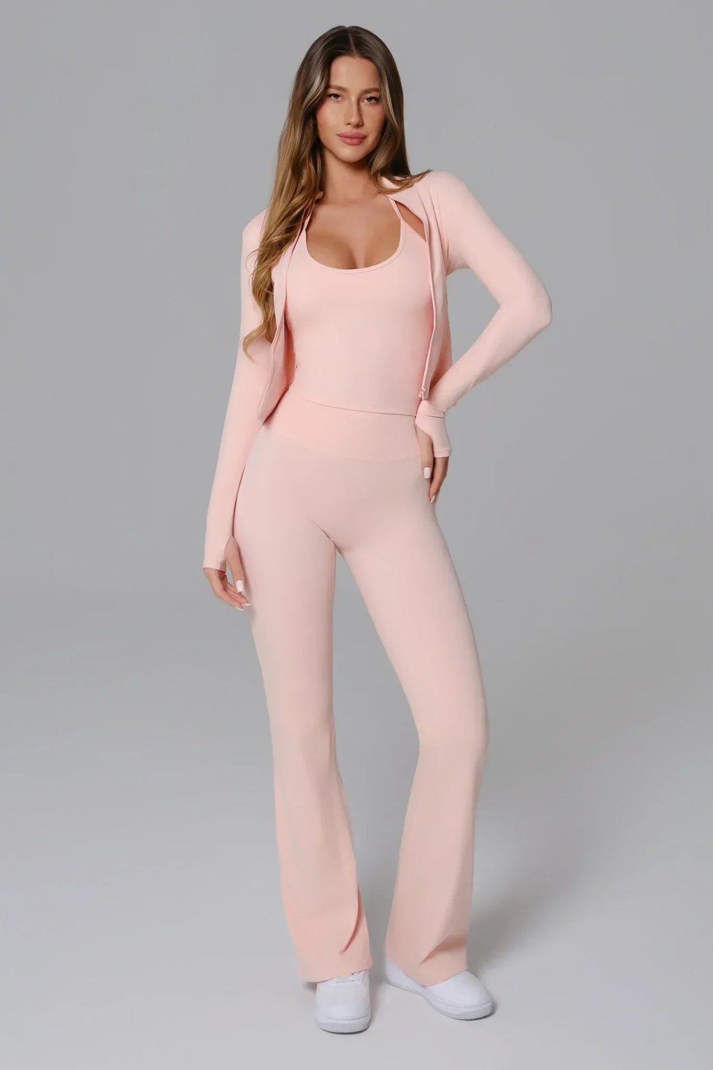 Stacey Flare Leggings - Peach
