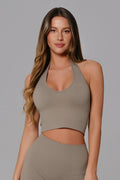 Stella Halter Top - Grullo Brown
