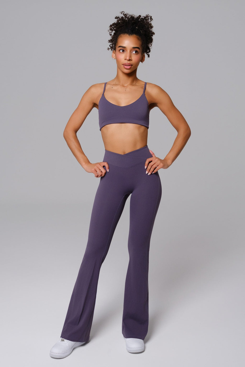 Zoe Flare Leggings - Charcoal Navy